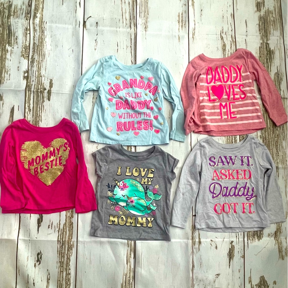 18 - 24 months Baby / Toddler Girl Long Sleeve and Short Sleeve Shirts